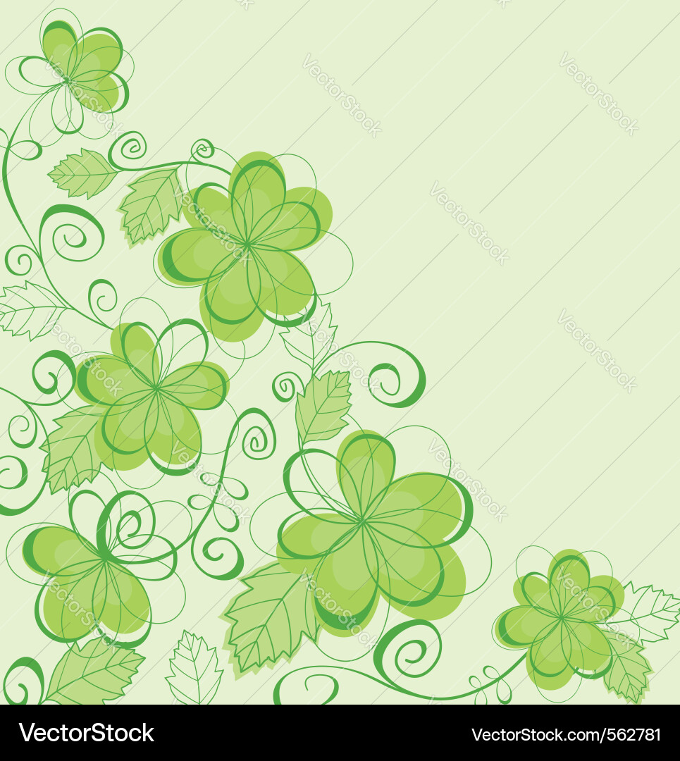 Abstract spring flower patterns vector image