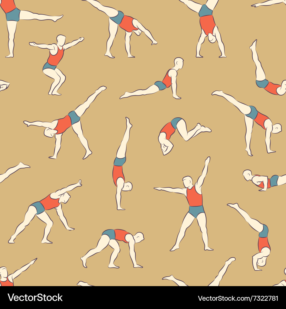Acrobat pattern color vector image