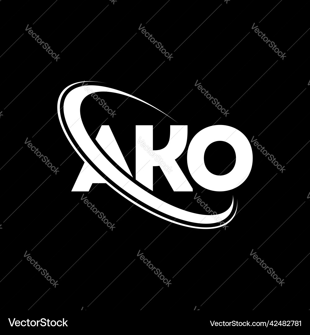 Ako logo letter design – Royalty-Free Vector | VectorStock