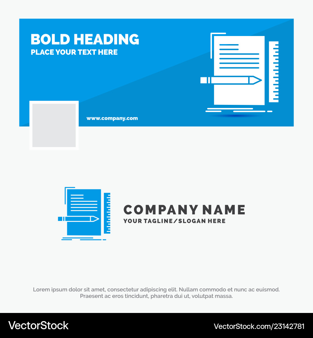 Blue business logo template for code coding file vector image