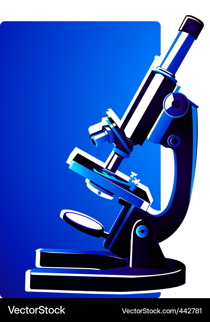 Digital Microscope View Vector Image
