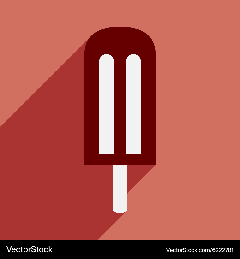 Flat with shadow icon and mobile application ice Vector Image