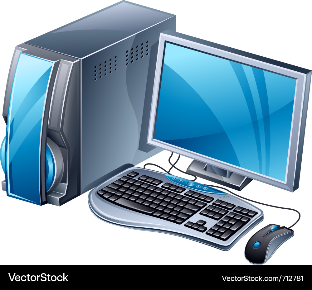 Modern Desktop Computer vector image