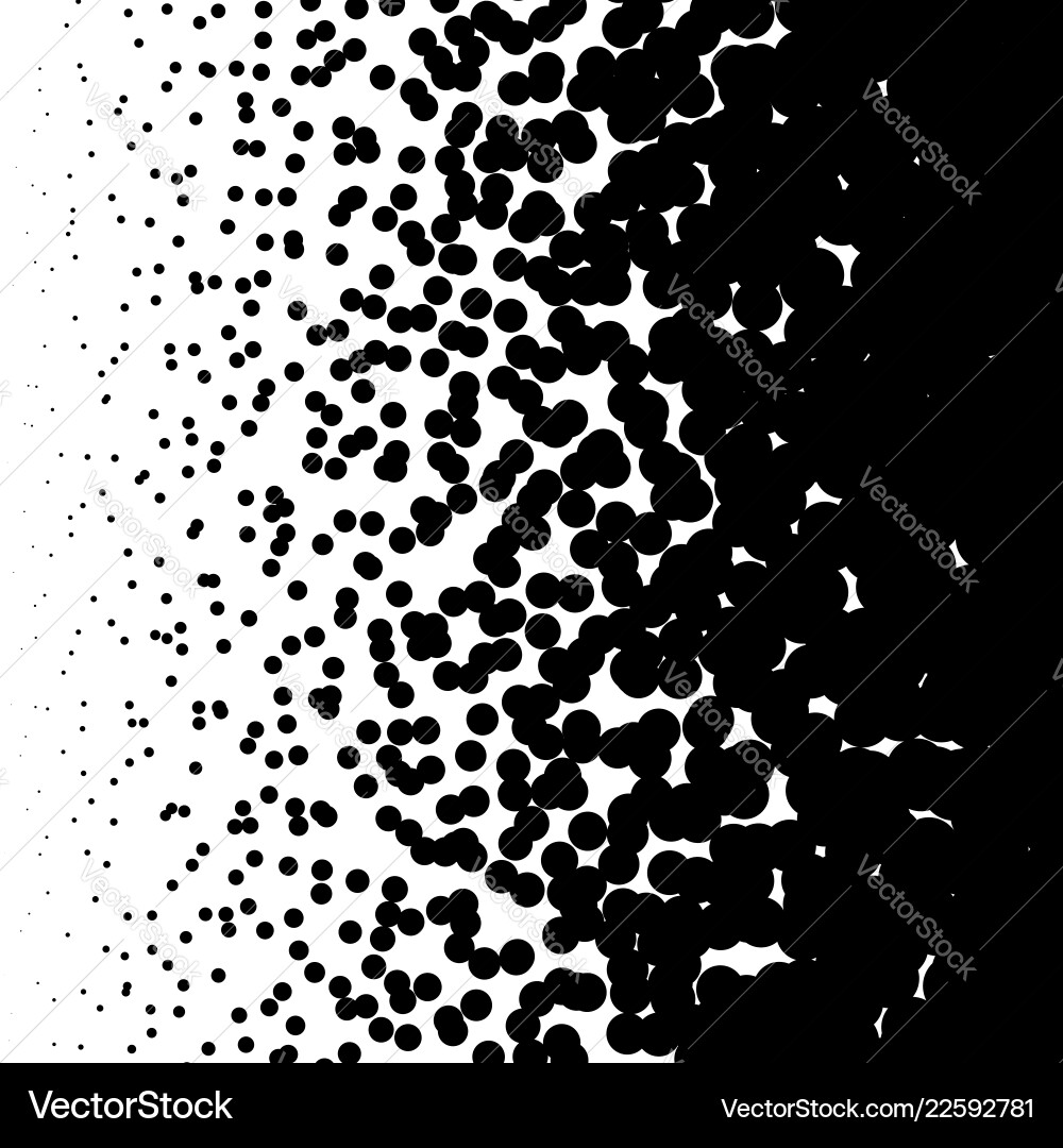 Random Circle Halftone Pattern vector image