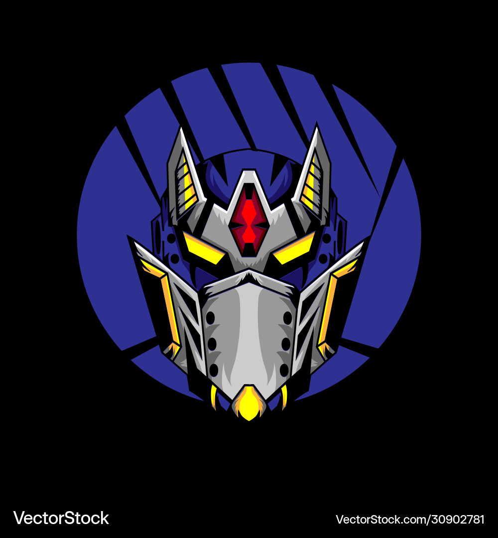 Robot head with diagonal background Robot head with diagonal background Vector Image