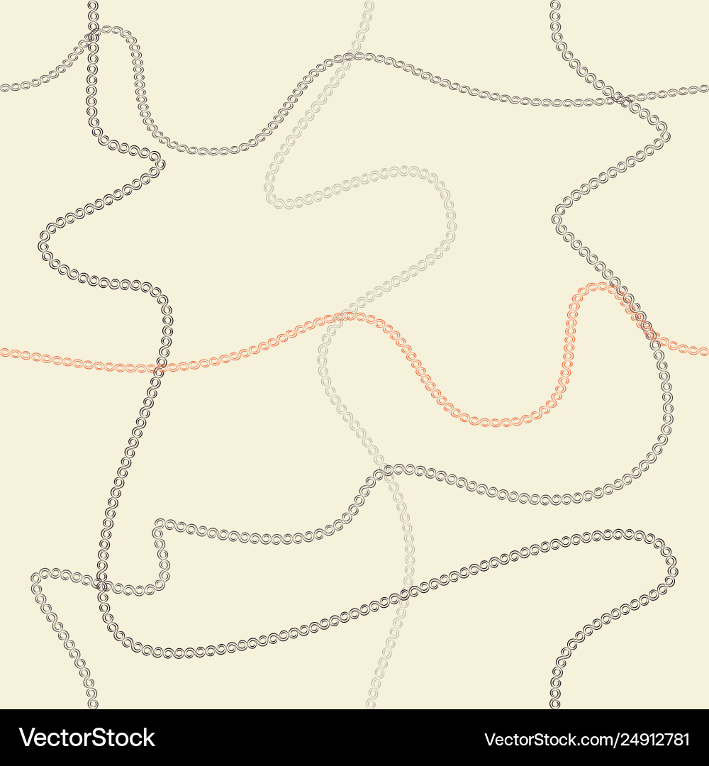 Seamless pattern with continuous curved chains Seamless pattern with continuous curved chains vector image