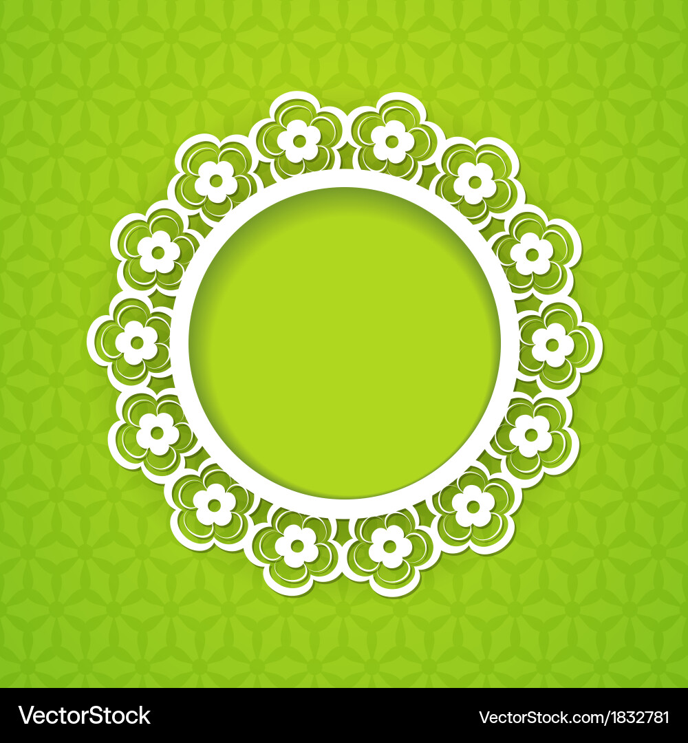 Spring background with a frame vector image