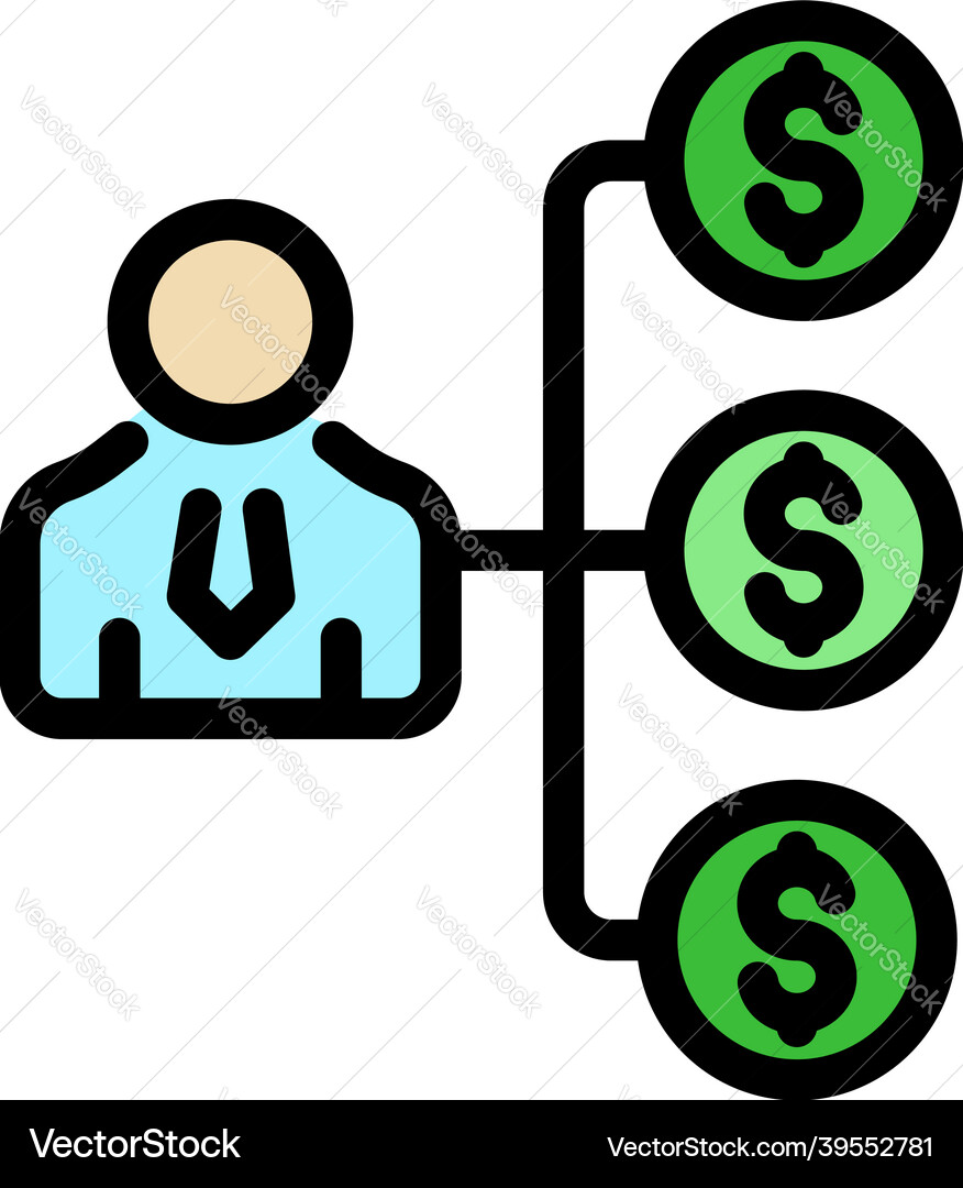 Trader icon color outline Trader icon color outline vector image