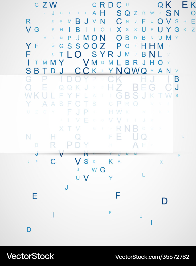 Abstract background with sparse letters Abstract background with sparse letters vector image