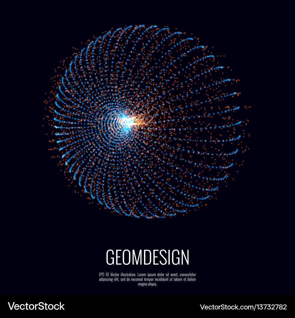 Abstract Particle Burst Vector Image