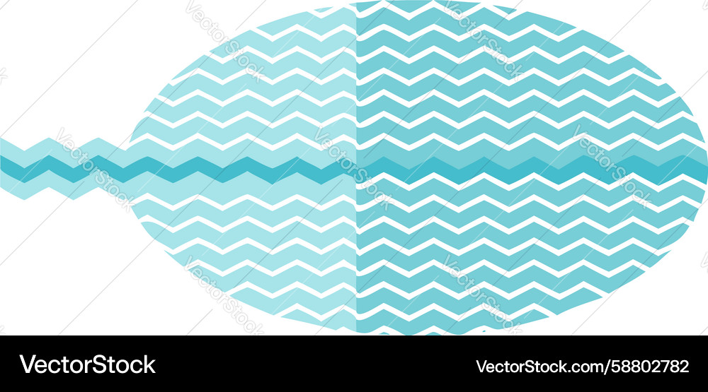Abstract wave pattern within an oval shape fluid Vector Image