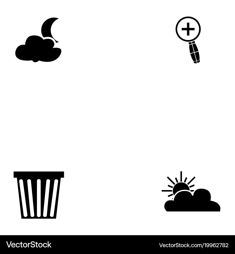 Camera function icon set vector image
