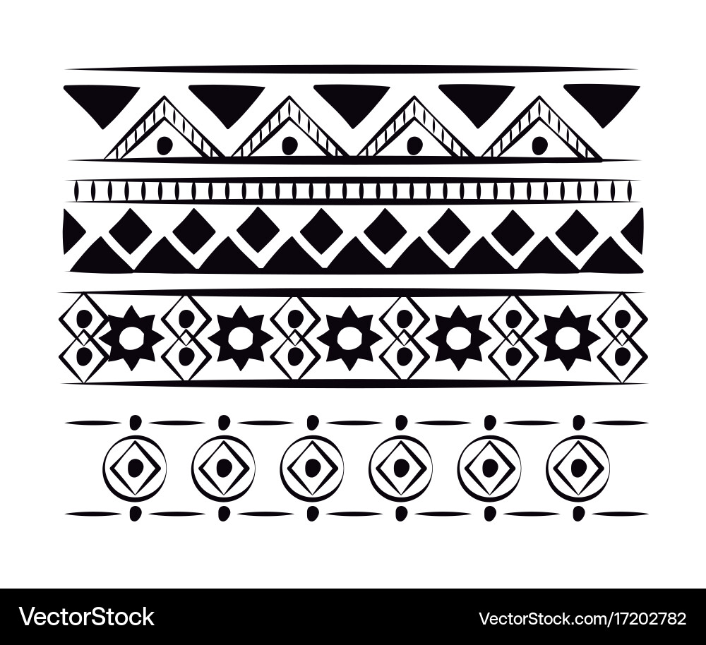 Decorative boho pattern background Vector Image