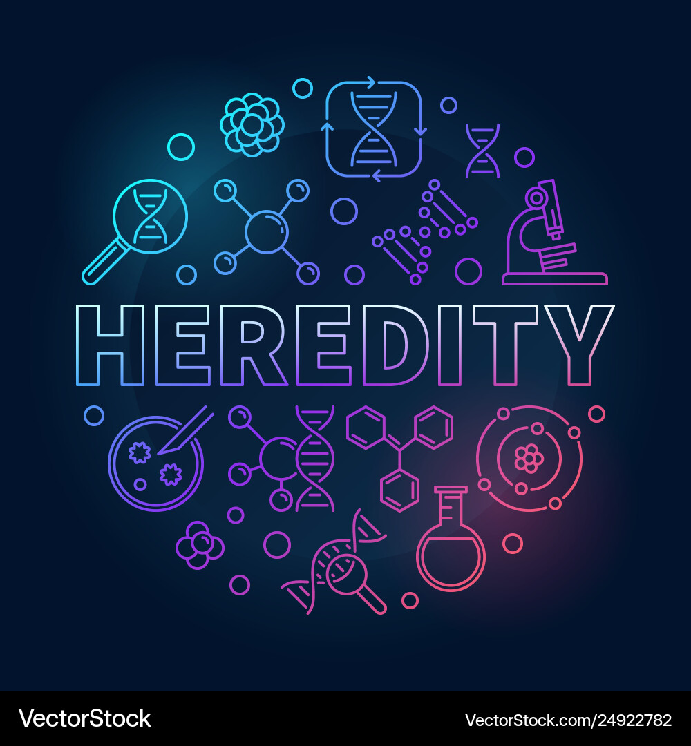 Heredity circular colorful linear Heredity circular colorful linear vector image