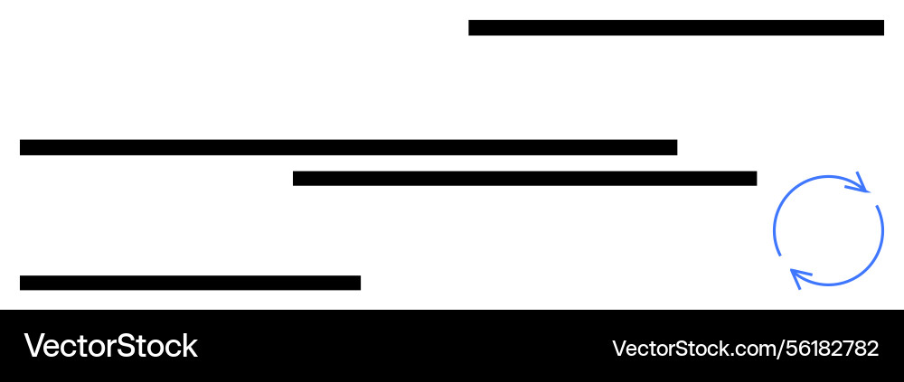 Horizontal lines and circular process loop Horizontal lines and circular process loop vector image