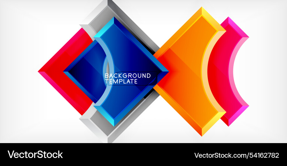 Square arrow shapes with round elements Vector Image