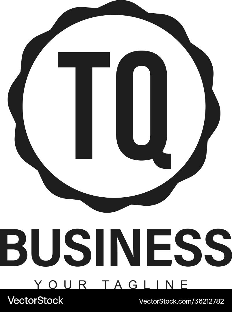Tq initial a logo design with abstract style Tq initial a logo design with abstract style vector image