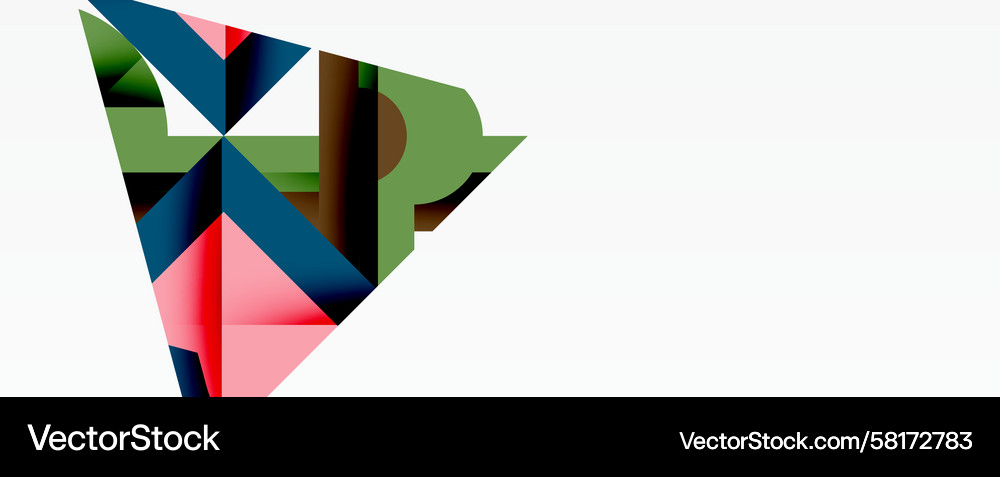Abstract Geometric Overlap Vector Image