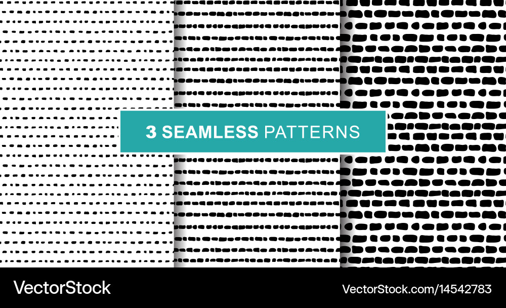 Black and White Stripe Patterns vector image