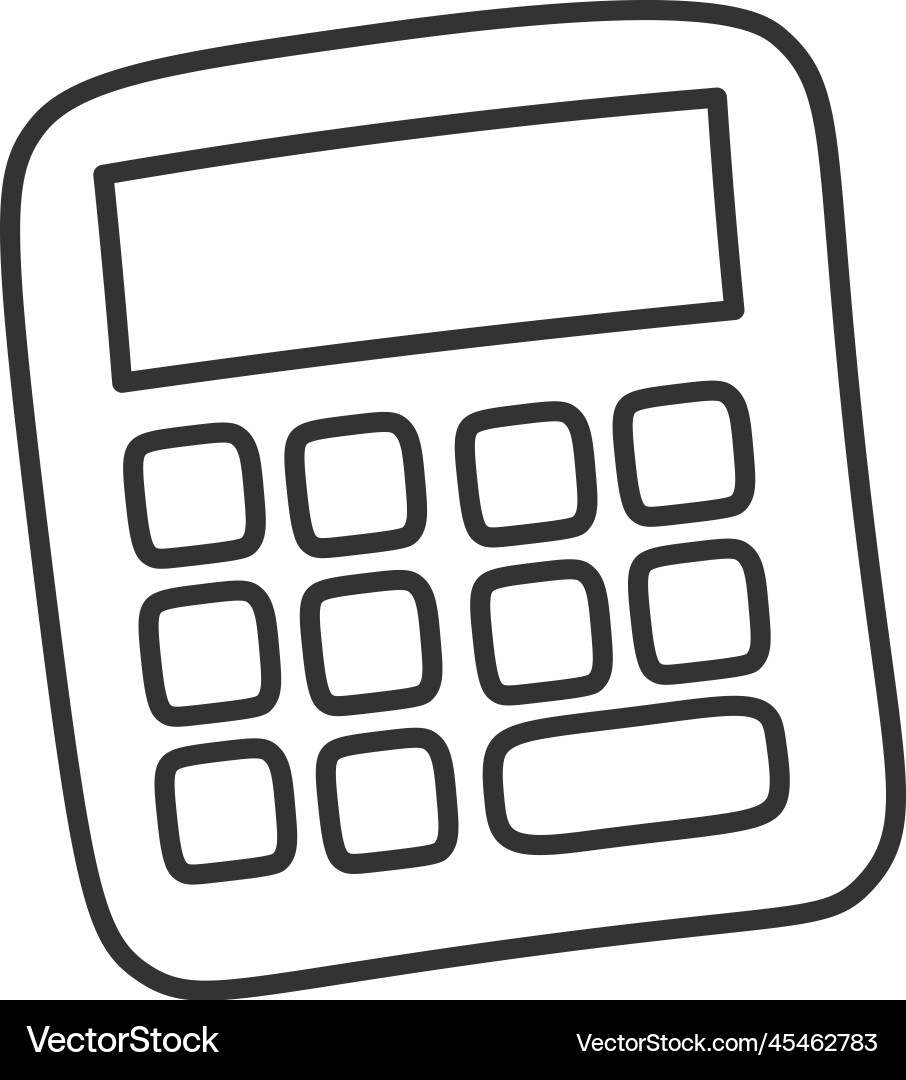 Calculator flat icon counting at math lessons Vector Image