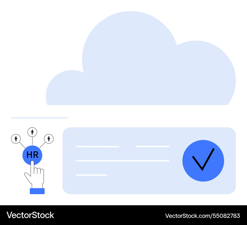 Cloud-based hr management tool with approval Cloud-based hr management tool with approval Vector Image