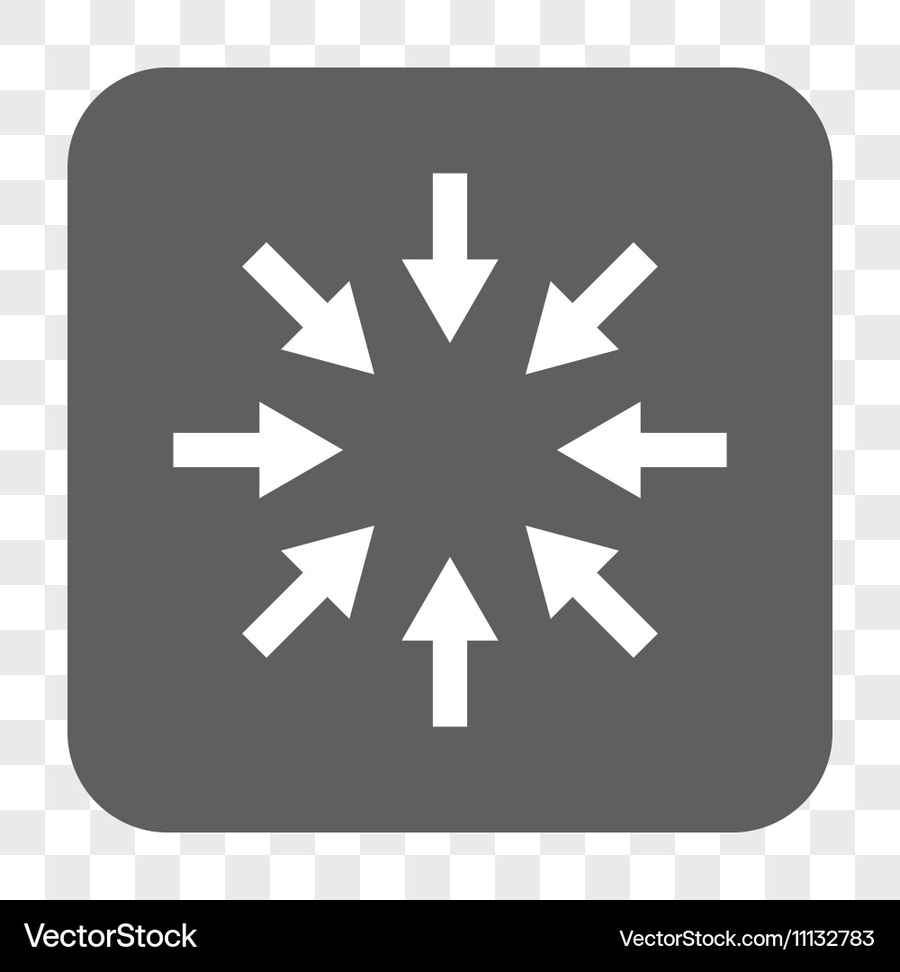 Compact arrows rounded square button vector image