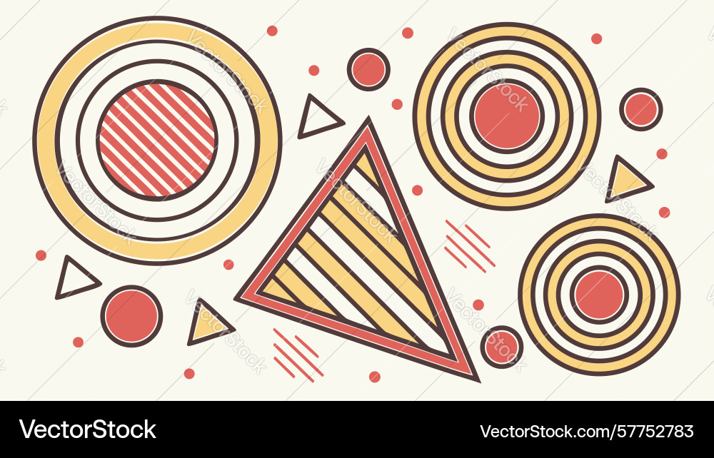 Complex abstract geometric design with patterns Vector Image
