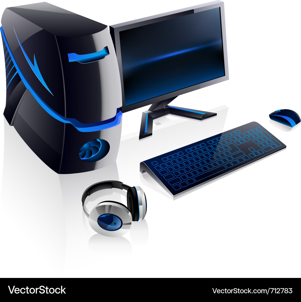 Computer for game Royalty Free Vector Image - VectorStock