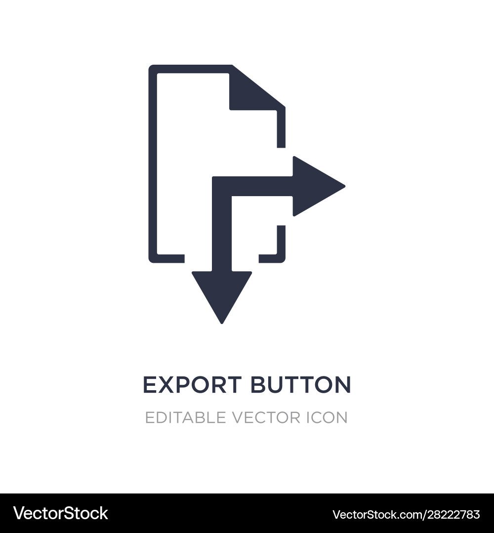 Export button icon on white background simple Export button icon on white background simple vector image
