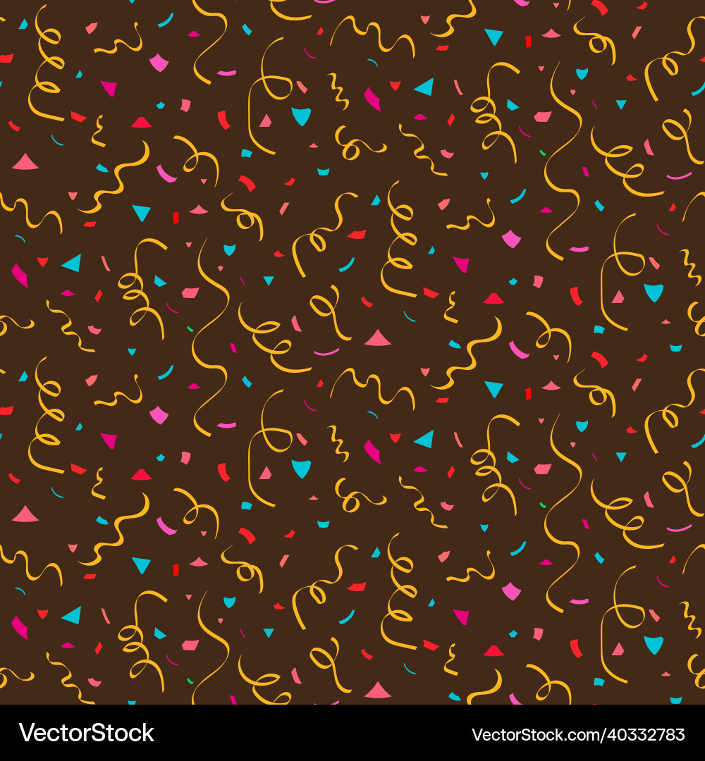 Fun party confetti seamless pattern Fun party confetti seamless pattern vector image