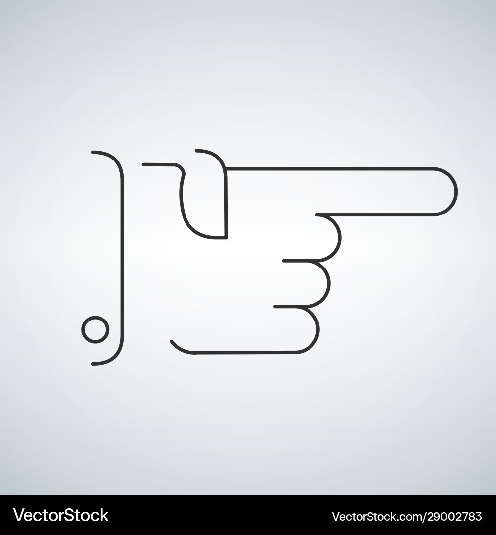 Hand pointer line icon vector image