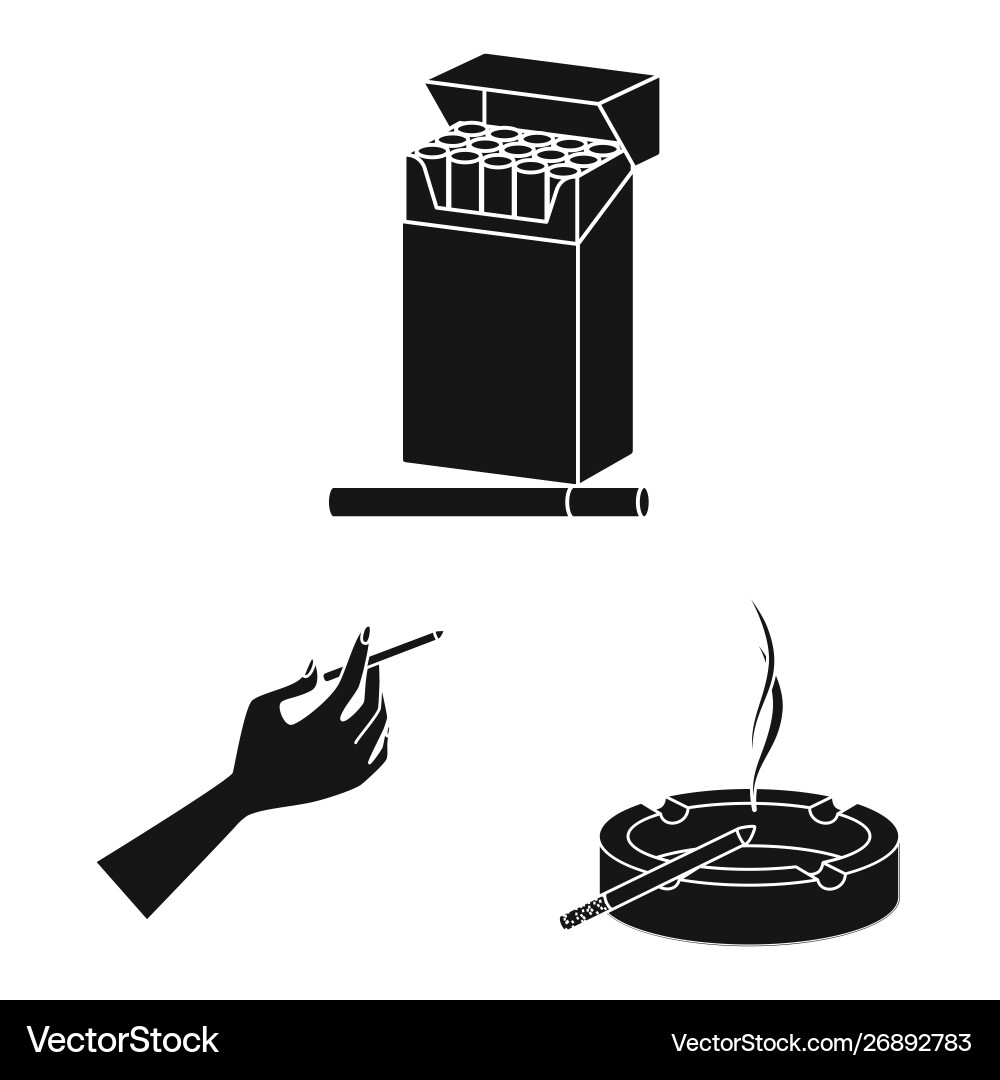Isolated object anti and habit sign collection vector image