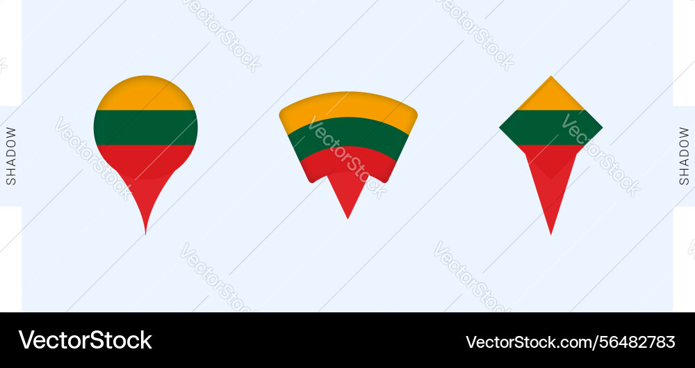 Lithuania map markers set perfect for projects Vector Image