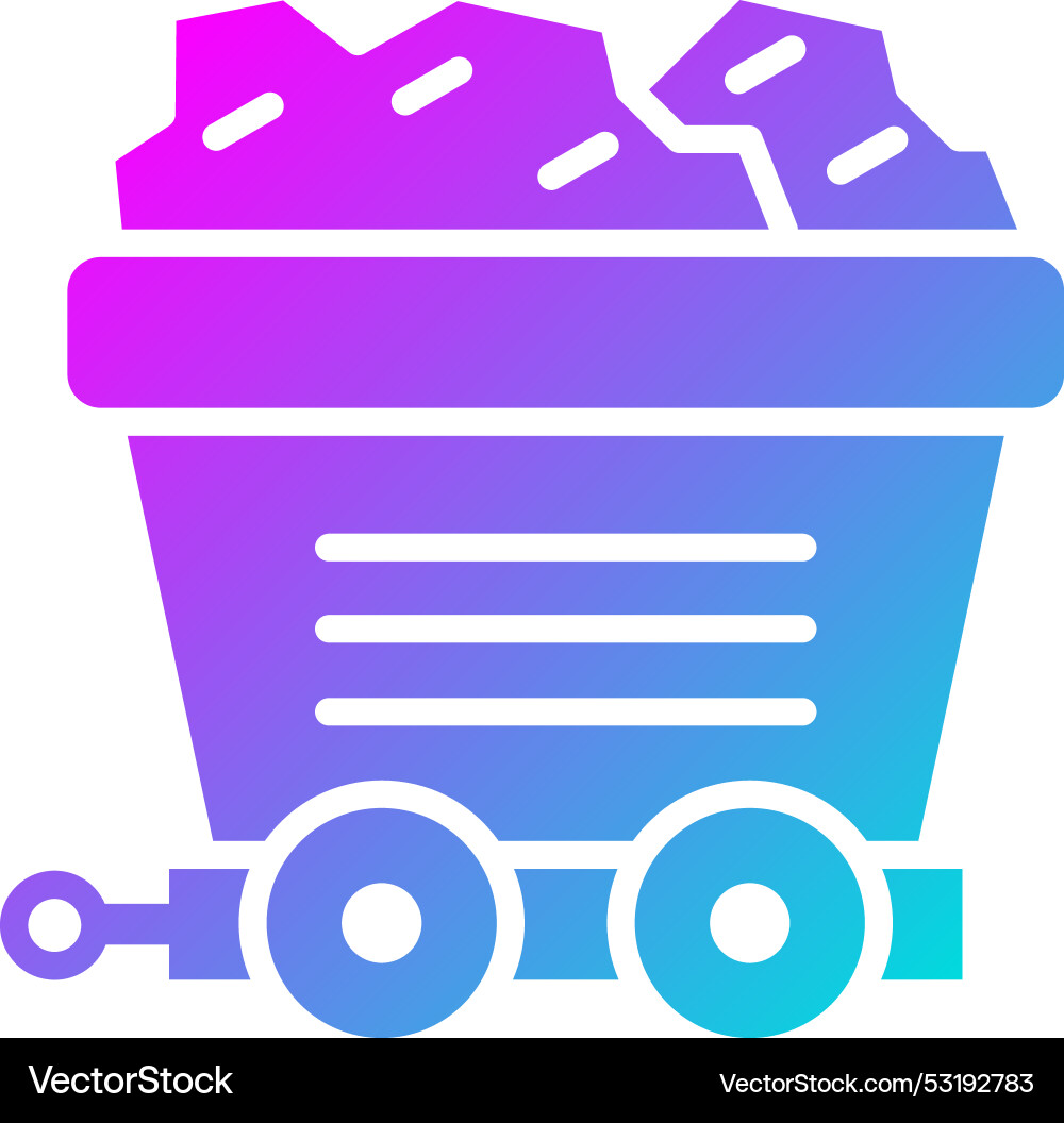 Mining cart icon design Vector Image