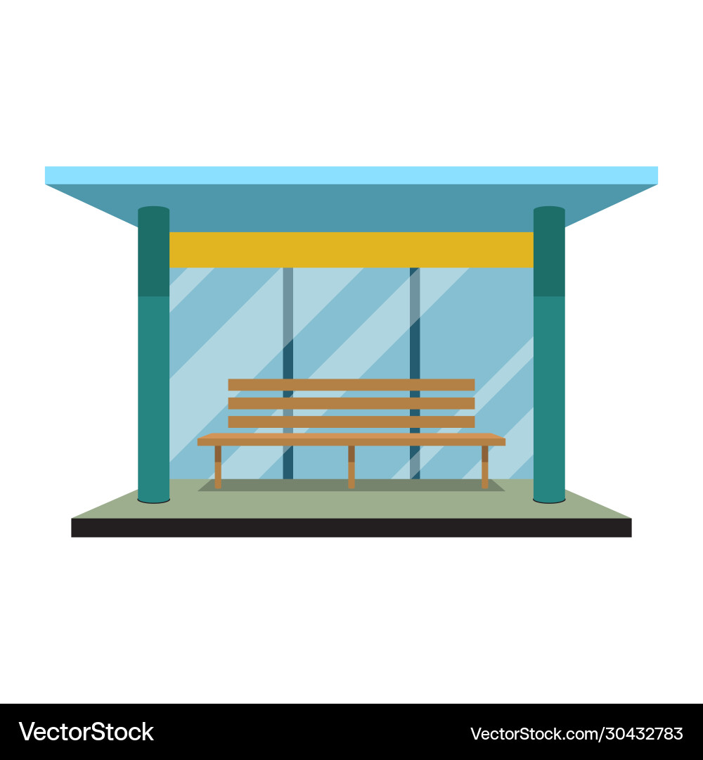 Modern Bus Stop Scene vector image