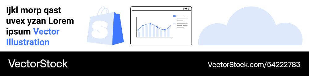 Modern e-commerce data analytics with cloud Modern e-commerce data analytics with cloud vector image
