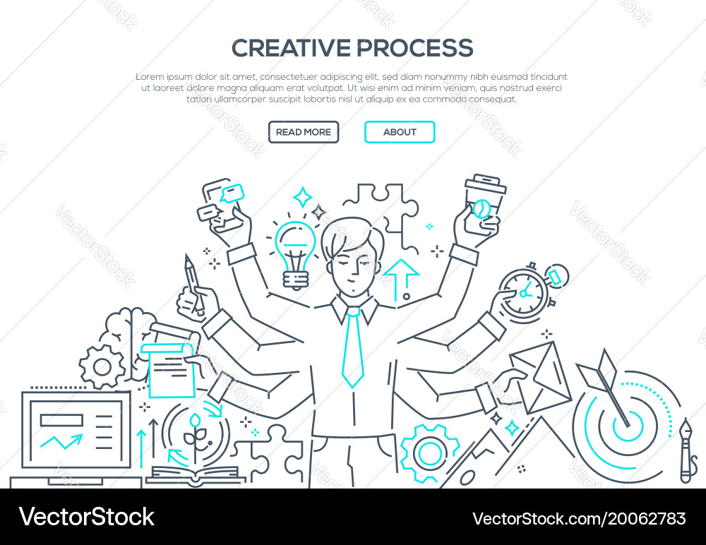 Modern Process Workflow Concept vector image