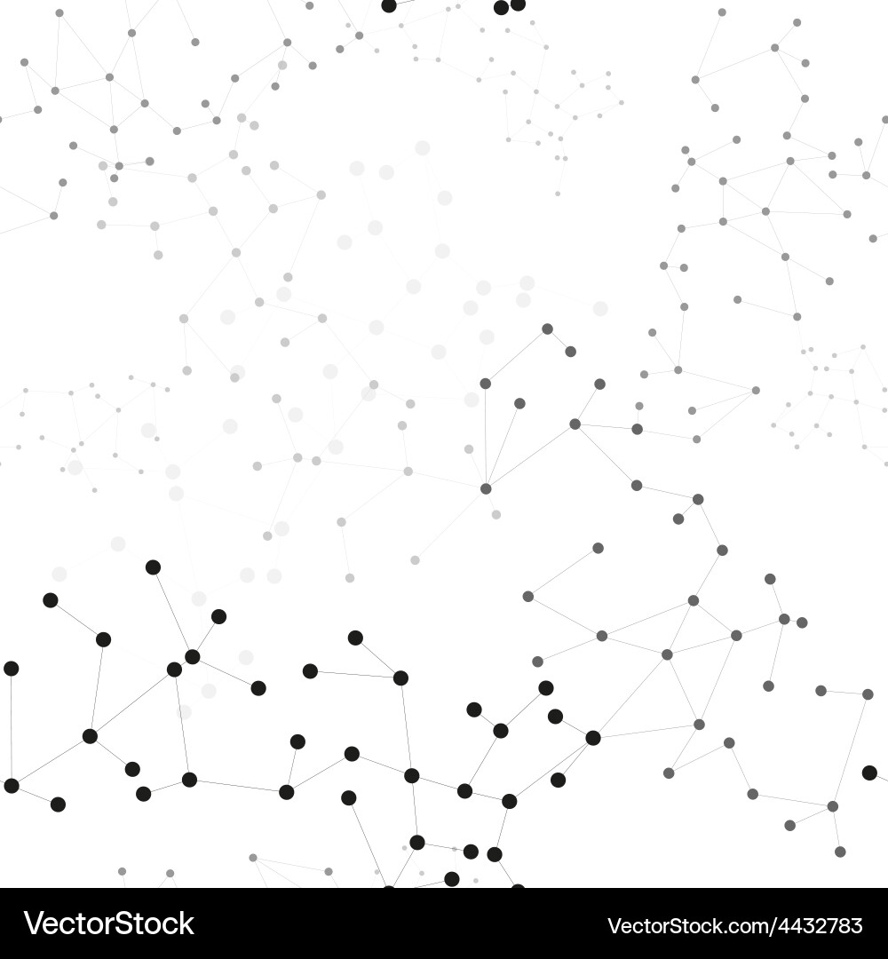 Molecule structure background seamless pattern vector image