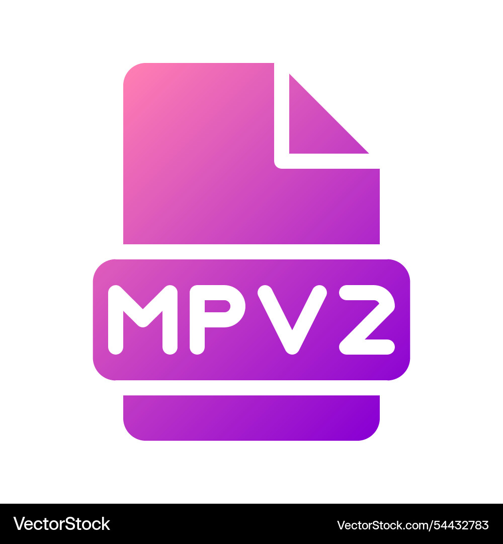 Mpv2 sleek design with gradient fill for video Mpv2 sleek design with gradient fill for video vector image