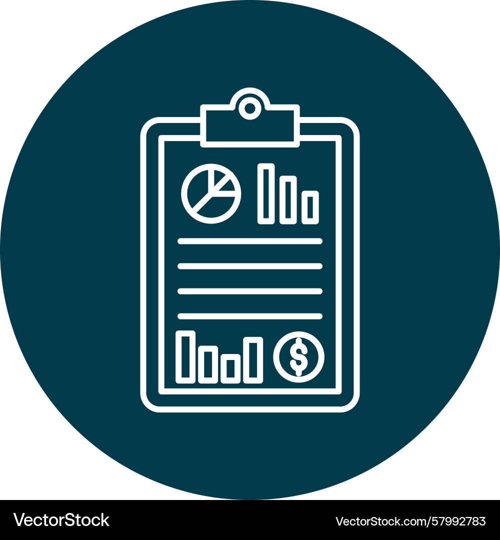 Multi Circle Reporting Chart Vector Image