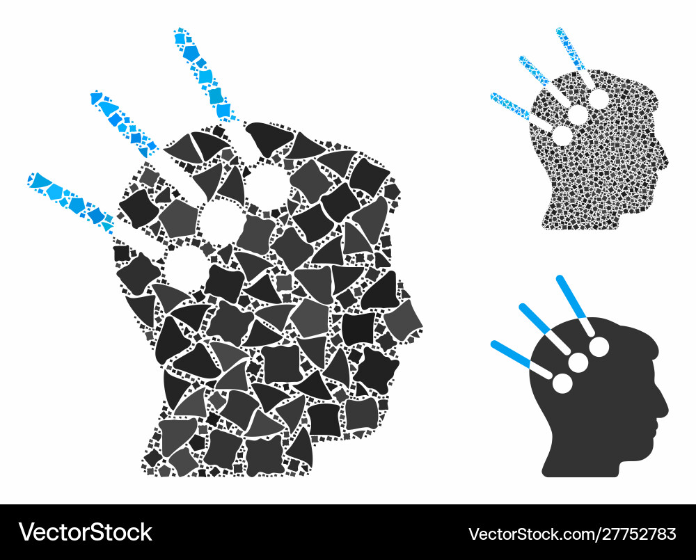 Neural interface composition icon inequal Neural interface composition icon inequal vector image