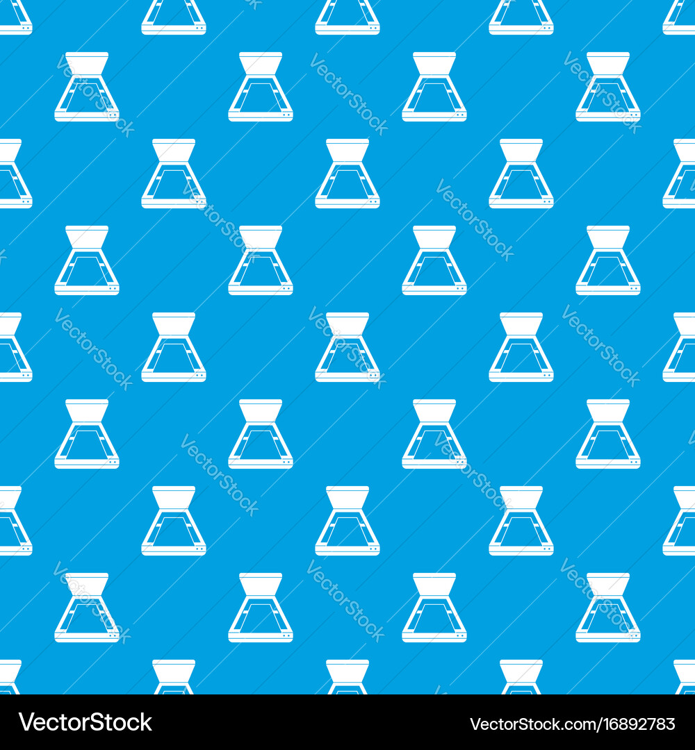 Open scanner pattern seamless blue vector image