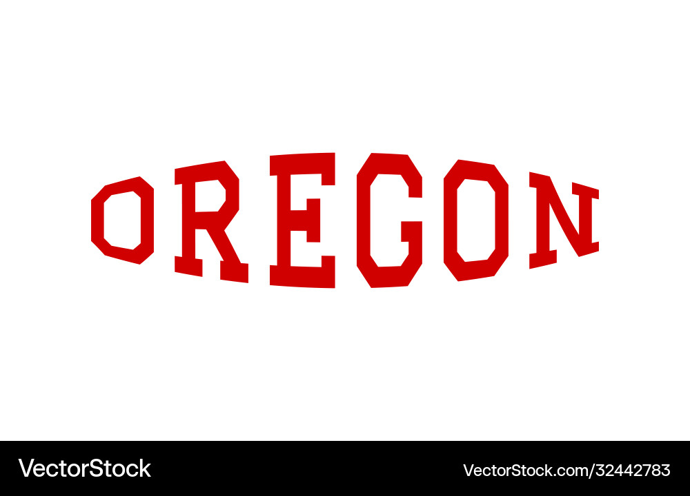 Oregon typography design elements Vector Image