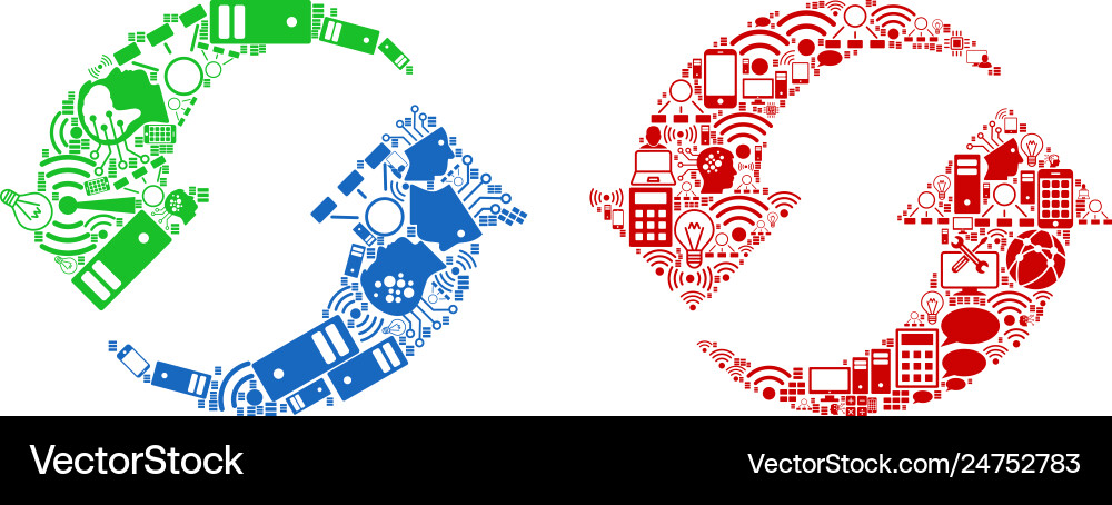 Refresh composition icons for bigdata Refresh composition icons for bigdata vector image