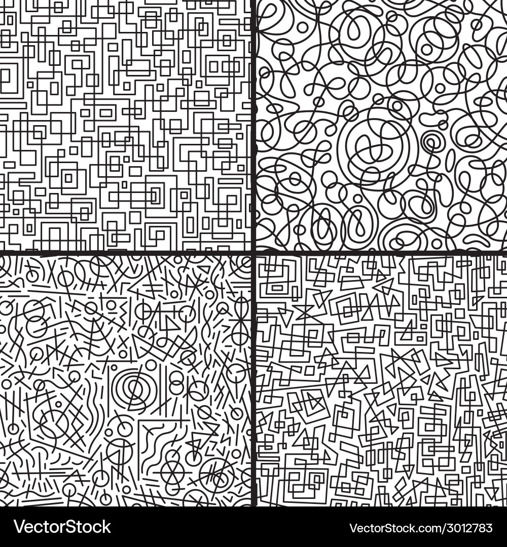 Seamless abstract backgrounds set Vector Image