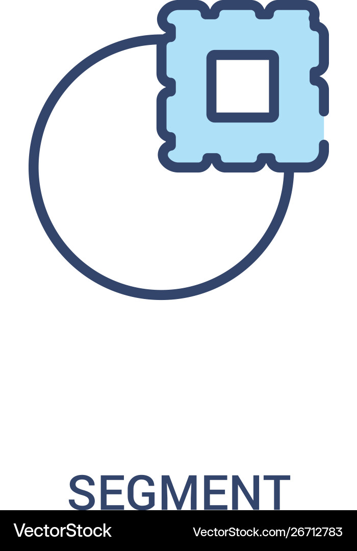 Segment concept 2 colored icon simple line Segment concept 2 colored icon simple line vector image