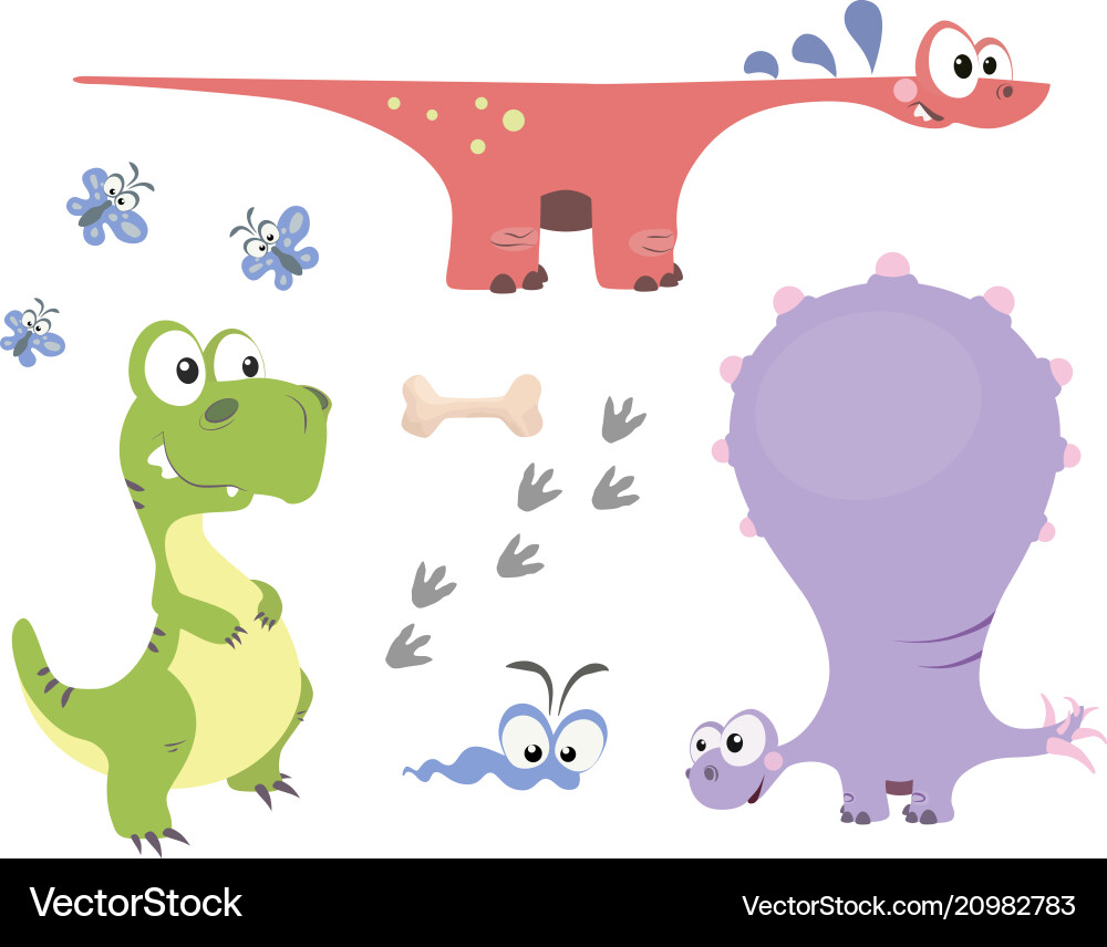 Set aus Dinosaurier 1 Set aus Dinosaurier 1 vektorbild