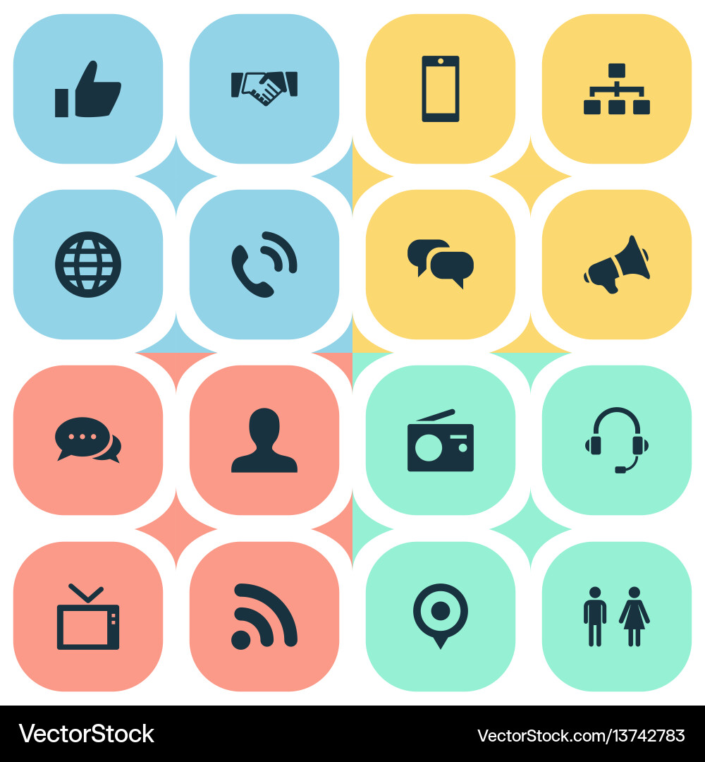 Set of simple transmission Set of simple transmission Vector Image