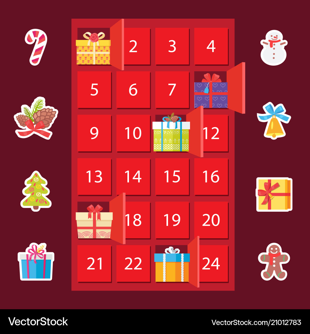 Strongbox with presents set Vector Image