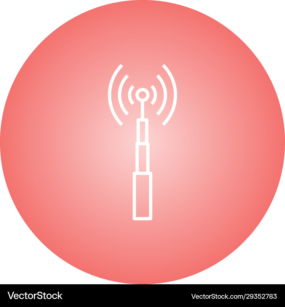 Unique telecom tower line icon Vector Image